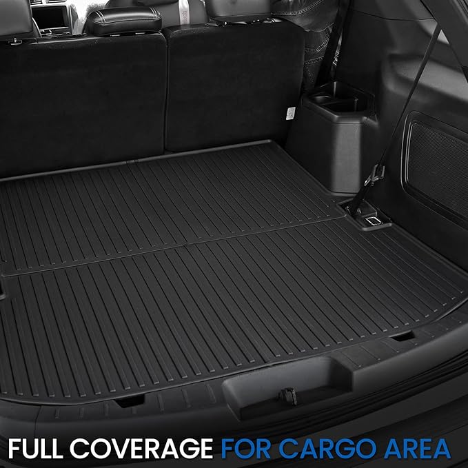 Cargo Mat for 2015-2019 Ford Explorer, All Weather TPE Trunk Mat Cargo Liner Accessories (15-19 | Cargo Mat)