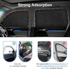 XCBYT Suede Car Window Shades for Side Windows, 4-Pack Ultra-Soft Magnetic Car Curtains, 100% Light Blocking Window Covers for Privacy, Baby Care, Camping & Road Trips