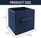 EBIGIC Storage bins collapsible storage bins,cube storage organizer （Pack of 3） 10.5 * 10.5 * 11inch，For home and office Coll