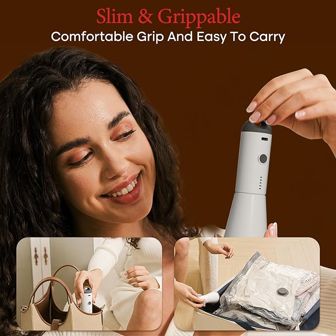 Vacbird Vacuum Bags for Travel with Rechargeable air Pump,Carry-on Size Compression Packing Bags for Luggage and Suitcase, Sp