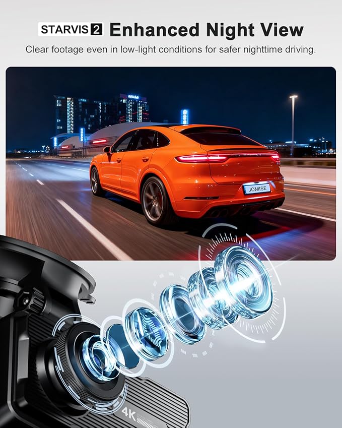 Dash Cam Front and Rear, 4K FHD Dual Dash Camera for Cars Built-in 5G WiFi GPS, 64GB Card Included, Car Camera with 3" IPS To