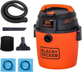 BLACK+DECKER 2.5 Gallon Shop Vac, 3 HP Wet Dry Vacuum with Powerful Suction, Portable for Garage Car and Home Use, Pet Hair C