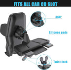 WixGear Universal Car Phone Mount CD Slot Car Mount Holder with New Gravity Self-Locking Design Mount, Compatible with All Phones (New Self-Locking)