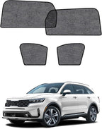 Car Window Shades for Kia Sorento(2021-2023), 4-Pack Rear Window Sun Shades for Baby – Breathable Mesh, UV & Heat Blocker, Privacy Protection for Camping, Travel, Sleep & Nursing
