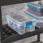 Sterilite 24-Pack Gasket Box, Weather-Resistant Storage Bins with Latching Lids, 12 Quart - Heavy-Duty Organizing Containers 