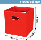 Black Fabric Cubby Storage Bins,13x13x13 Inches,Cube Organizer Bin Foldable Storage Boxes with Dual Handles Fabric Organizer 