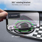Multifunctional Car Dashboard Organizer - Anti-Slip Phone Holder with 360° Rotation, Parking Number Pad & Storage for Sunglas