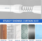 Goowin Tension Curtain Rod 22 to 36 Inch, 5/8" No Drilling Small Spring Rod, Expandable for Closet, Windows, Cupboard, 2 Pack