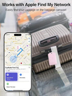 TopMade Smart Luggage Tag with Find My, Premium Leather Luggage Tags for Suitcase, Travel Bags, Backpacks, Anti-Lost Suitcase