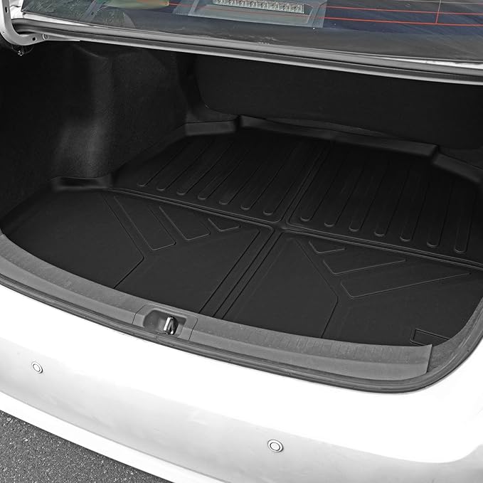 Floor Mats for Toyota Corolla 2020-2026, All Weather Floor Mats Trunk Cargo Liner and Door Sill Guards Accessories, Full Coverage Set (Fit Sedan Models)