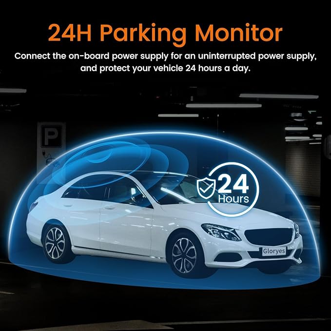 2026 Gloryes Dash Cam Acc Hardwire Kit for 520/980/900/800,Type-C Hardwire Kit for All Dash Camera converts 12V-24V to 5V,Attached a USB C Conversion Wire(A/B8 to A/B5, only Gloryes 120&680 Needed)