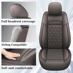 Coverado Car Seat Covers Compatible with Dodge Ram 2002-2026 1500 2500 3500 Pickup Limited Laramie Big Horn Waterproof Leathe