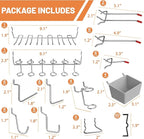 Ultrawall 120-Piece Pegboard Hooks Set, Peg Board Organizer Accessories with Bins for Hanging Various Tools in Garage, Kitche