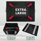 Reusable Grocery Bags (3 Pack ) - Heavy Duty Eco Tote Bags with Box Shape to Stand Up, Hold Up to 65 Lbs - Stay Open & Fold Flat - Foldable Reusable Shopping Bags with Long Handles & Hard Bottom