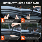 Car Roof Bag 21 Cubic Feet, Waterproof Rooftop Cargo Bag for Cars SUVs & Vans, 840D Heavy-Duty PVC, Universal Fit with or Without Roof Rack- Anti-Slip Mat，Combination Lock，6 Door Hooks，4 Extra Straps