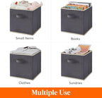 Lifewit Storage Cubes, Foldable Decorative Fabric Storage Baskets for Organizing Home Organizers with Handles for Shelves, Cl