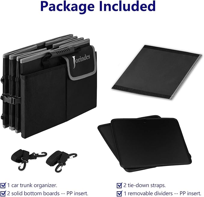 Trunk Organizer With Built-In Insulated Leak Proof Cooler Bag,Collapsible Cargo Organizer For Suv With Non Slip Bottom