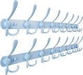 Dseap Coat Rack Wall Mount - 29.5” Long 8-Tri-Hooks Heavy Duty Coat Hanger Rail Wall Hooks for Hanging Coats Hats Clothing Cl