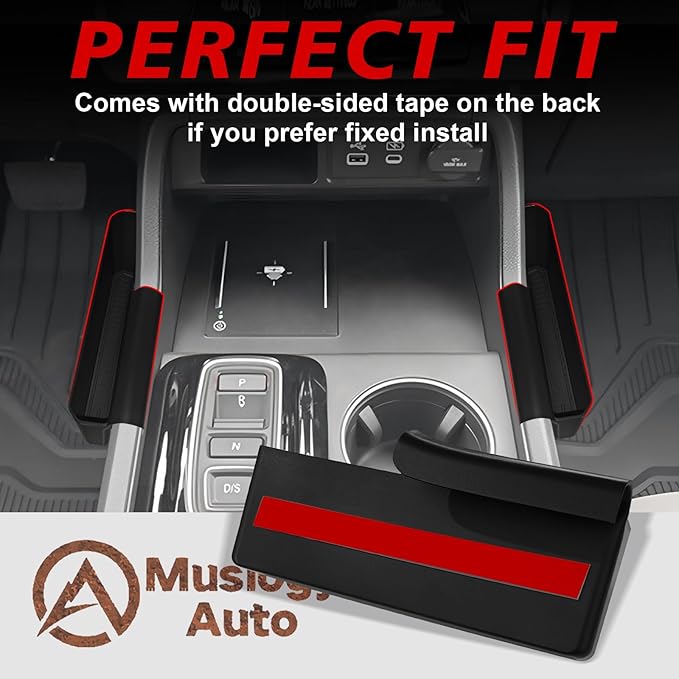 Muslogy for 2023+ Pilot Center Console Organizer&Wireless Charger Protective Mat&Shifter Storage Box Left & Right Set Compatible with Honda Pilot 2023-2026 Accessories Console Side Inserts Organizer