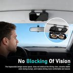 Car Sun Visor Sunglass Box, Car Visor Clip ABS Eyeglasses Storage, Universal Auto Sunvisor Accessories Organizer Box for Most Vehicles, Trucks, SUVs (Black)