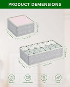 DIMJ Drawer Organizer Clothes Storage - 16 Pack Baby Dresser Organizer for Nursery, Foldable Drawer Dividers for Bedroom Clos