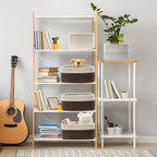 COMFY-HOMI 13" x 8.5" x 5.1"Storage Baskets for Organizing | Cotton Rope Woven Basket | Toy Storage Bin Box | Basket for Shel