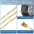 Snow Chains, 8 Packs Anti Slip Tire Chains, Pickup, Truck & SUV, Adjustable Thickening Reusable Anti-Slip Traction Tire Chain