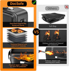 DocSafe Fireproof Document Box with Lock＆Shoulder Strap, Hard-Shell Case File Organizer with Accordion File Folder, Multi-Lay