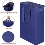 efluky Slim Laundry Basket, Narrow Laundry Hamper with Handles, Collapsible Dirty Clothes Hamper, Tall Laundry Bin for Laundr