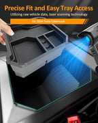 CDEFG Double Layers for 2024 2025 Tesla Cybertruck Center Console Organizer Tray for Cyber Truck 2024 2025 Accessories Armrest Storage Box Insert Tray for Cybertruck Arm Rest Middle Organizer