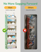 ULG 1-Pack Over Door Organizer with 5 Large Pockets 10 Mesh Side Pockets, 44 lbs Weight Capacity Hanging Storage Organizer wi