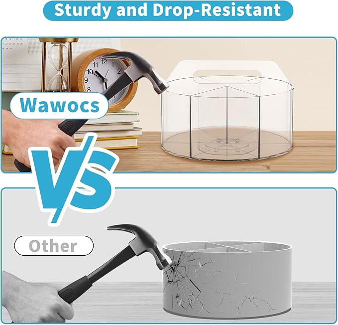 Rotating Markers Organizer for Kids, Acrylic Lazy Susan Organizers for Desks, 360 Degree Spinning Pencil Holders Pen Holders,