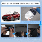 Sun Shade Sunshade for Nissan Kicks SUV 2017-2024 Windshield Cover, 4-Layers Sun Shield 250T Silver Coating Sun Visor Foldable Window Shade Blocks UV Rays Car Accessories