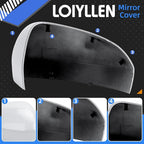 Passenger Side Mirror Cover Replacement for Ford Fusion 2013 2014 2015 2016 2017 2018 2019 2020 2021 2022 - Right Side Mirror Covers, Rear View Mirrors Cap Accessories Without Lamp, White