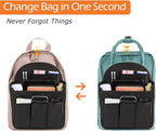 Surblue Backpack Organizer Insert Liner Hanging Travel Rucksack Purse and Handbag Insert Pocket, High-capacity Divider Foldab