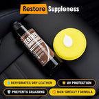 Car Leather Cleaner and Conditioner - pH Neutral, Non-Toxic & Non-Greasy - Gently Cleans, Restores and Protects Leather Seats
