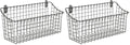 Spectrum Diversified Vintage Wall Mount Storage Basket, X-Large (Pack of 2), Industrial Gray