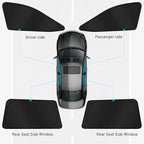 XHRING Car Window Shades Covers Rear Side for Ford F150 2021-2025 2026 Lariat King Ranch Platinum XL XLT Limited Raptor Accessories Truck Screen Sunshade Shield Visor