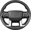 MEWANT Hand Stitch Steering Wheel Cover for Toyota Tacoma 2024 Tundra 2024 DIY Black Steering Wheel Protector Wrap