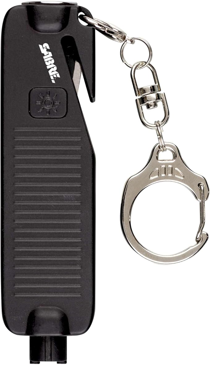 Sabre Safe Escape™ 3-in-1 Car Escape Tool for Car Safety with Spring-Loaded Window Breaker, No Swing Required, Seat Belt Cutt