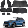 TINGLU Window Shades for Mini Countryman Cooper F60 SUV 2017-2024 Accessories Car Side Full Windows Rear Triangular Windshield Sun Shade Sun UV Rays & Privacy Protection for Camping 8PCS