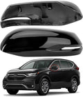 Driver Side Mirror Cover Replacement for Honda CRV 2017 2018 2019 2020 2021 2022 - Left Side Mirror Covers, Rear View Mirror Cap Accessories Black, With Lamp
