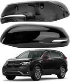 Driver Side Mirror Cover Replacement for Honda CRV 2017 2018 2019 2020 2021 2022 - Left Side Mirror Covers, Rear View Mirror Cap Accessories Black, With Lamp