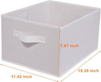 JAKAGO Fabric Storage Bins set of 4 Rectangle Storage Baskets with Handle Foldable Closet Organizer for Clothes Towel bedding