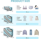 BAGAIL 6 Set Packing Cubes,Travel Luggage Packing Organizers