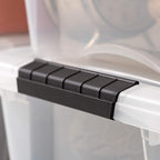 IRIS USA 19 QT Plastic Storage Box with Lid and Latches - 6 Pack - BPA-Free, See-Through Organizing Solution, Durable Nestabl