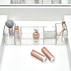 iDesign 43030 Med+ 12" Plastic Divided Vanity Medication and Bathroom Accessory, 12" x 3" x 3.5", Multi-Level Organizer