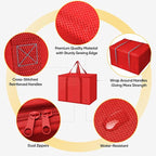 BALEINE 2Pk Insulated Reusable Grocery Bags, Collapsible Cooler Bag for Groceries, Heavy Duty Large Insulated Bag (16''x9''x13'', Bright Red)