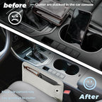 2-Pack Car Seat Gap Filler Organizer - Upgraded Anti-Slip Strap Design - Premium Leather Side Console Pocket - Prevent Phone Falling - Universal Fit Car Essentials for SUV, Truck & Sedan,Beige