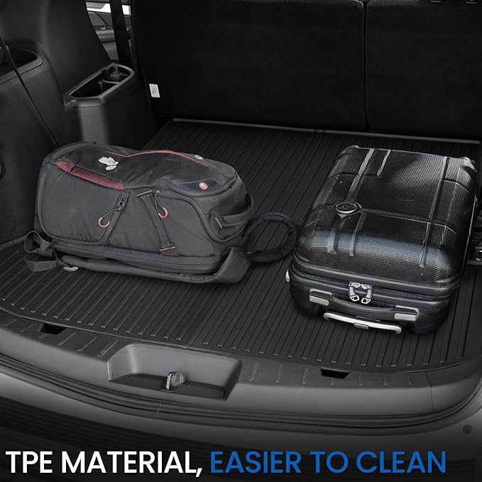 Cargo Mat for 2015-2019 Ford Explorer, All Weather TPE Trunk Mat Cargo Liner Accessories (15-19 | Cargo Mat)
